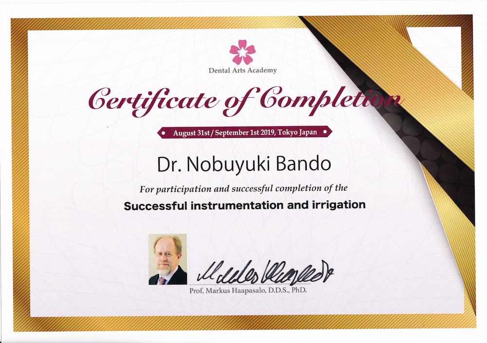 successful instrumentation and irrigation (Dr.Murkus haapasalo)